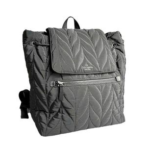 Kate Spade Ellie Large Black Quilted Flap Backpack